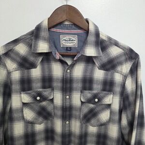 Flag & Anthem Men's Med Alma Long Sleeve Vintage Wash Western Flannel Pearl Snap